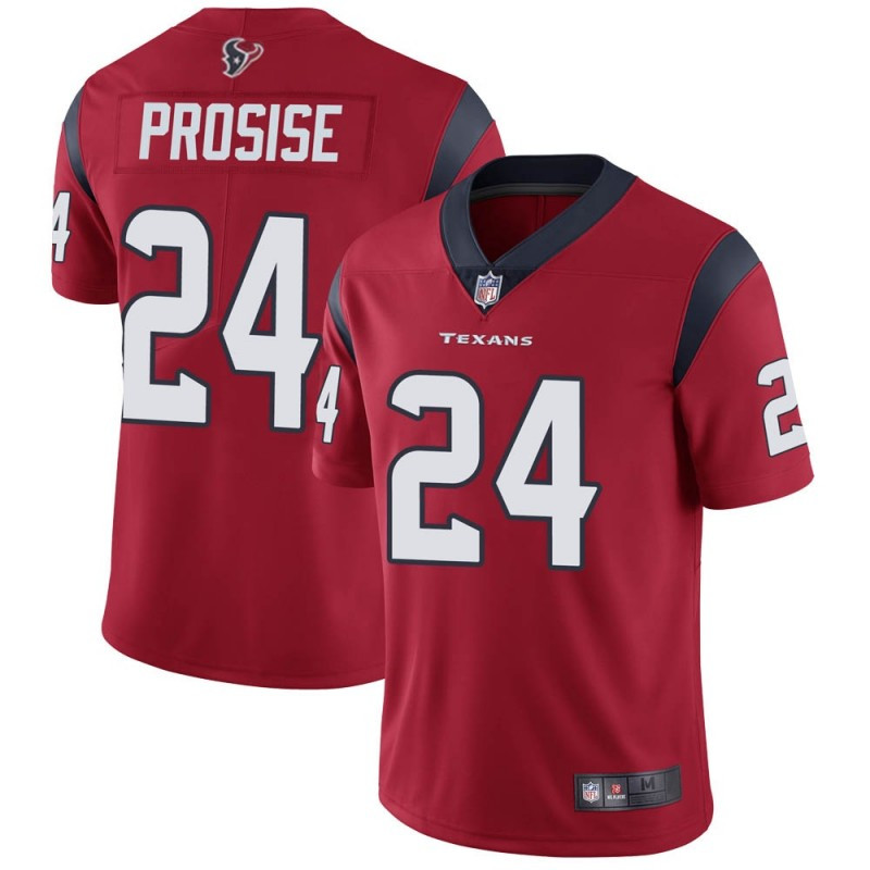 Men's Houston Texans Red #24 C.J. Prosise Vapor Untouchable Limited Stitched Jersey
